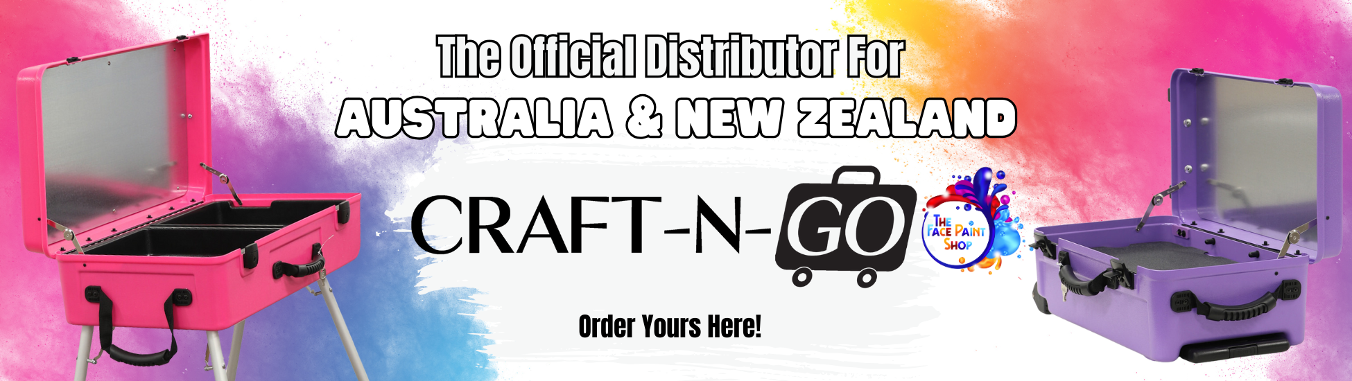 The Face Paint Shop is the proud sole distributor for the Craft-n-Go for Oceania.