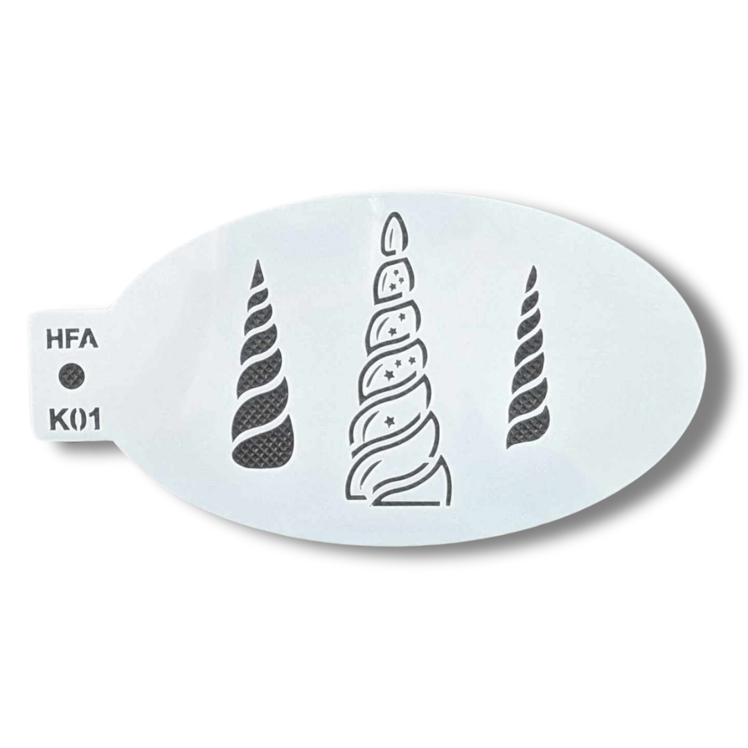 Unicorn Horn Face Paint Stencil How to face paint unicorns The Face