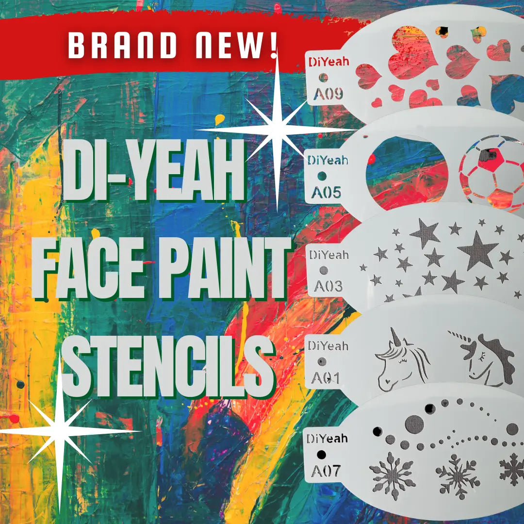  Buy DiYeah Face Painting Stencil - E08 - Rainbow through the clouds and professional face & body paint for beginners in Australia. Where to buy face paint near me. 