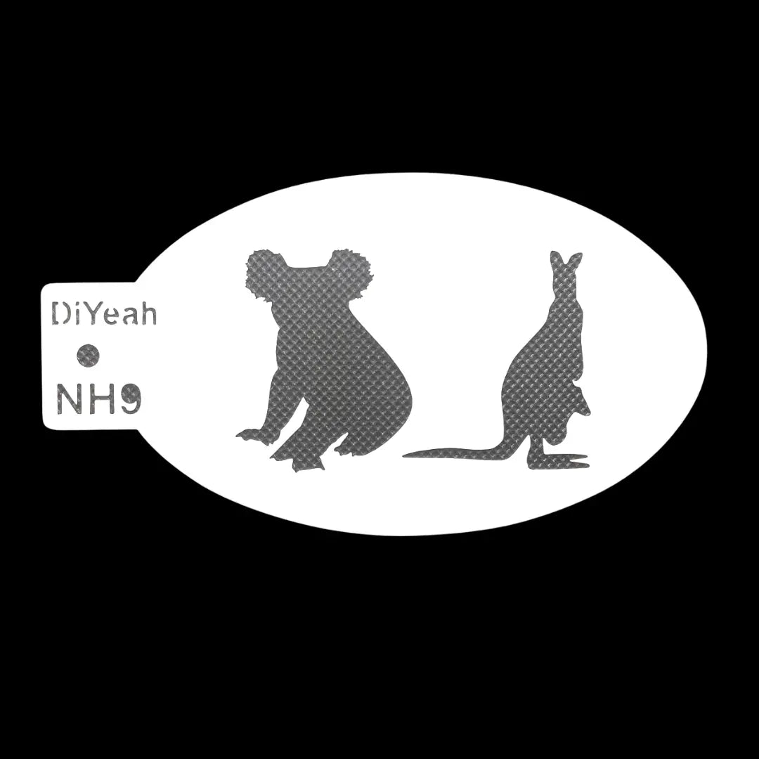 Australian Animals Face Painting Stencil Buy From Australias australian-animals-face-painting-stencil-buy-from-australias