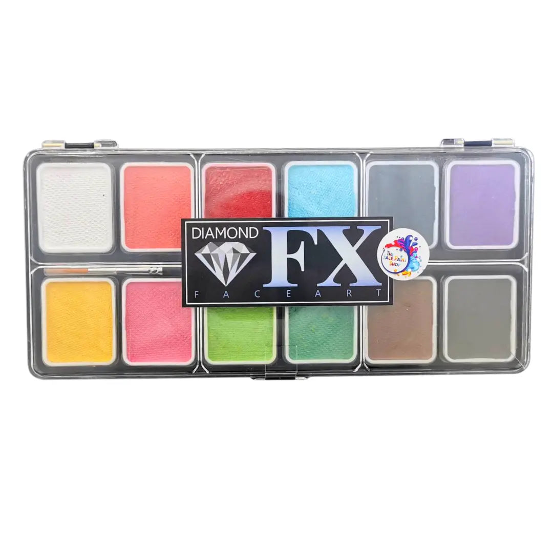  Buy Diamond FX Face Paint Palette - Essential Appetiser 12 x 6g and professional face & body paint for beginners in Australia. Where to buy face paint near me. 