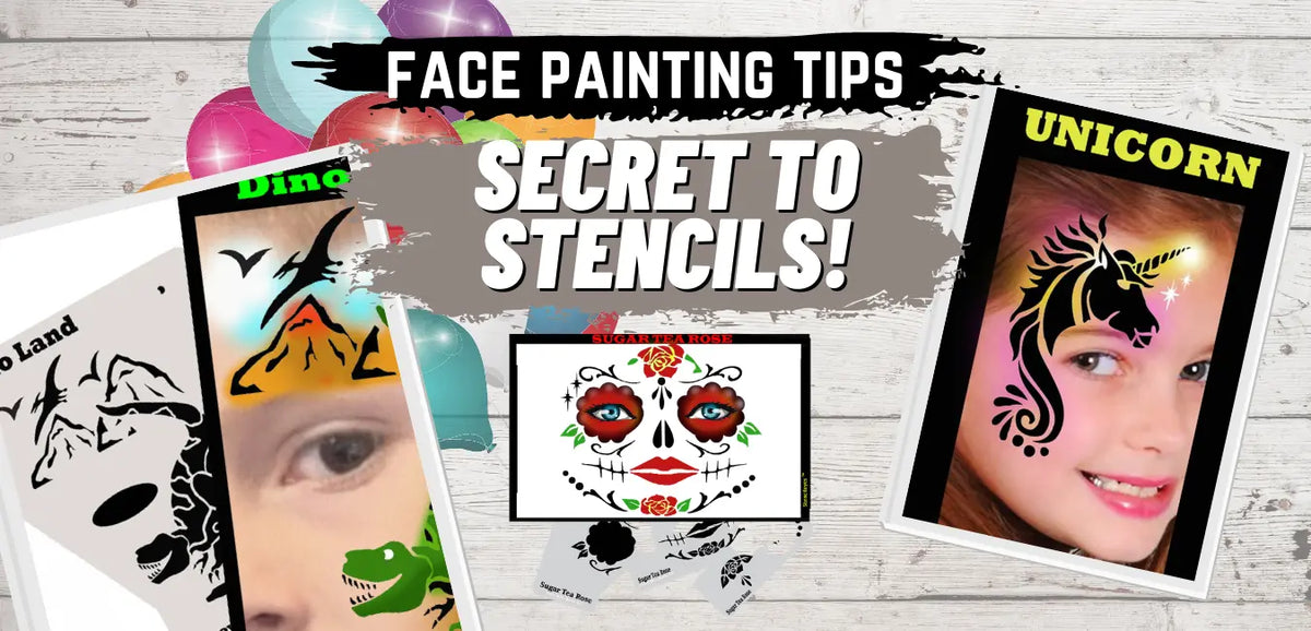 How to face paint with stencils Secret to Stencils The Face Paint Shop