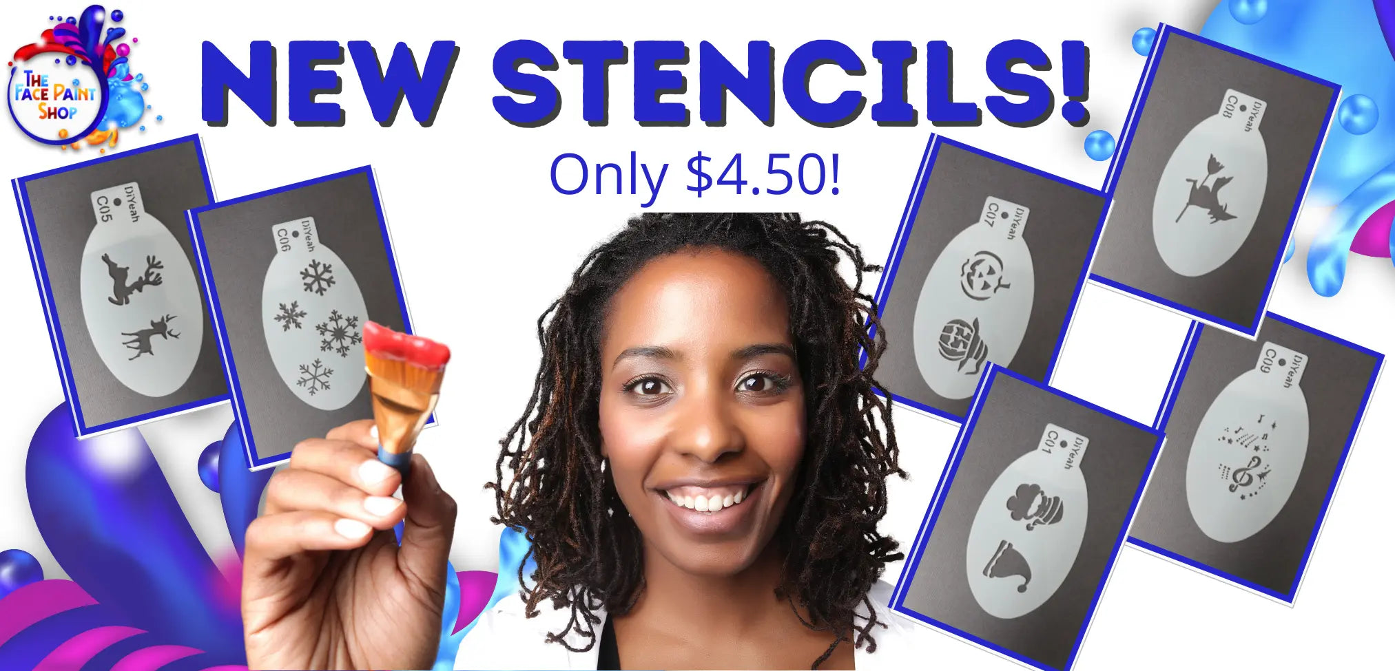 Face Paint Stencils The Face Paint Shop where to buy face paints near me