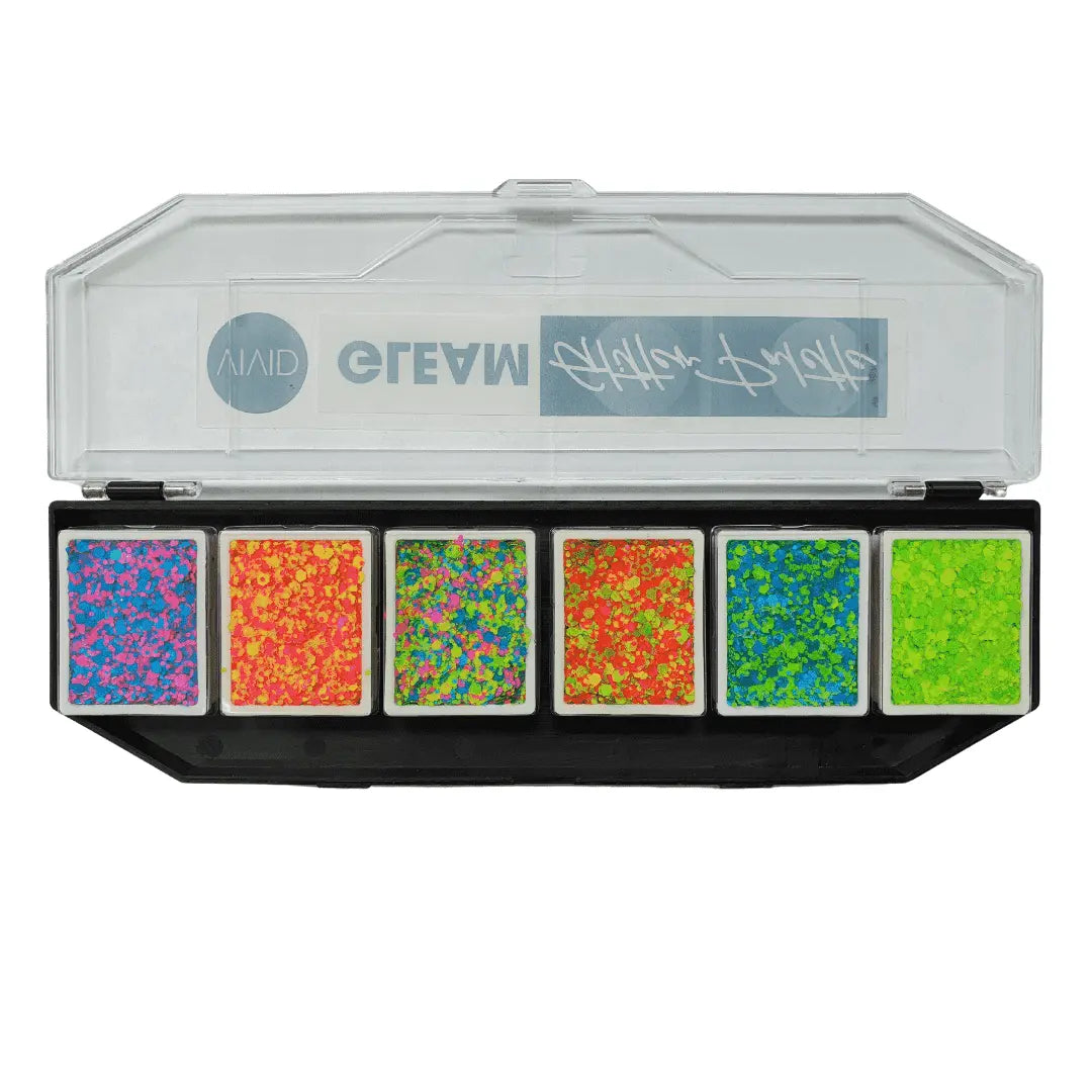 Vivid Glitter Gleam glitter palettes at The Face Paint Shop