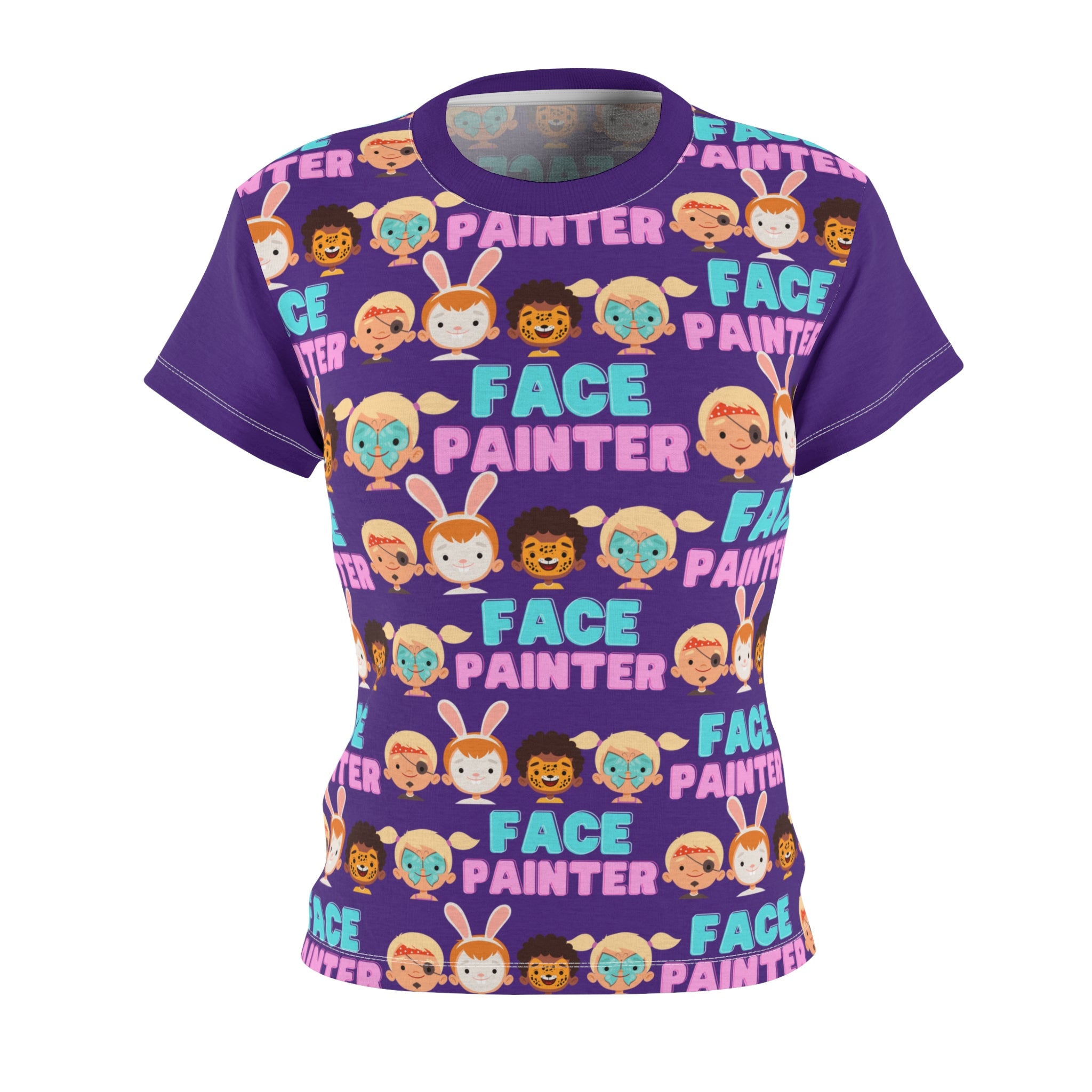 Purple Fun Face Painter Women's TShirt