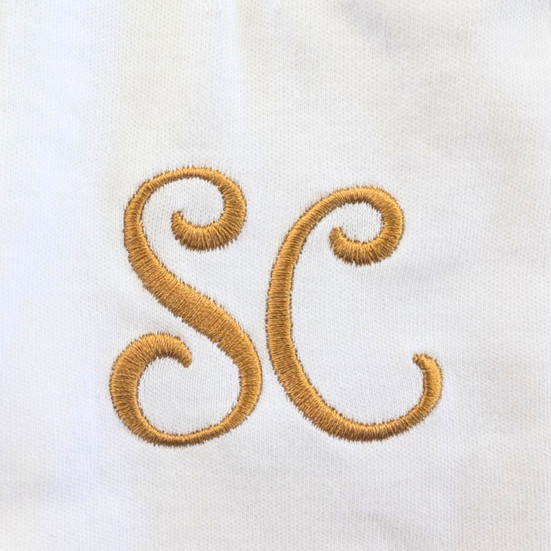 Santa Claus Long White Gloves with embroidered SC Logo