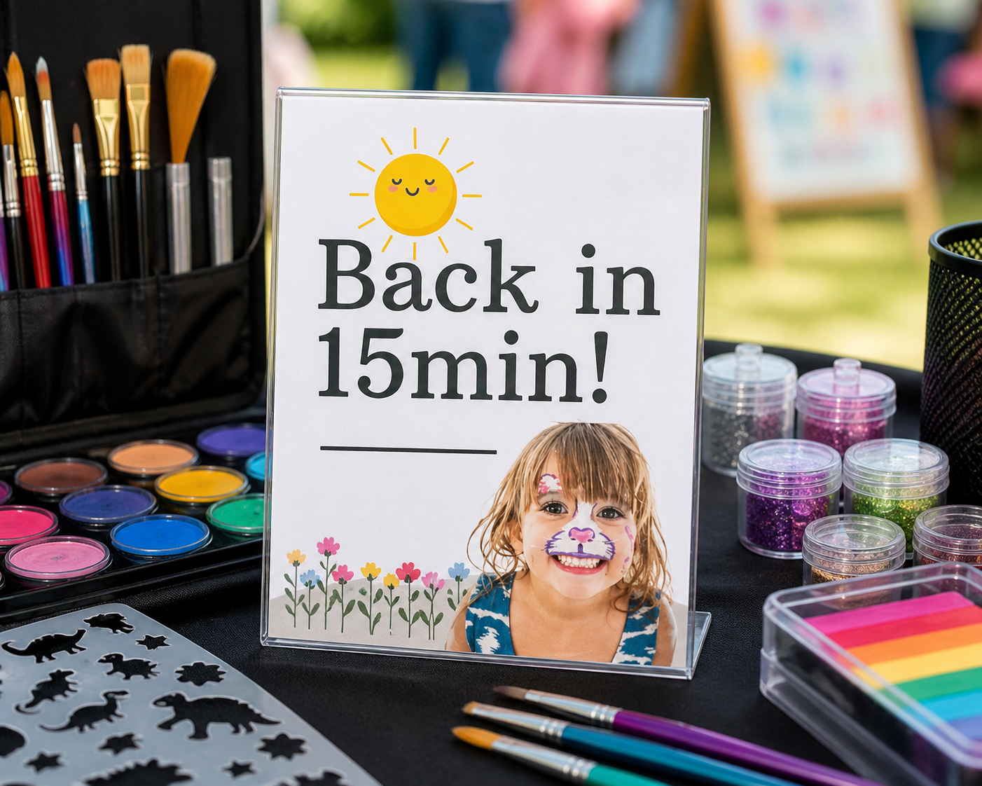 A4 Sign - Back in 15min - Download