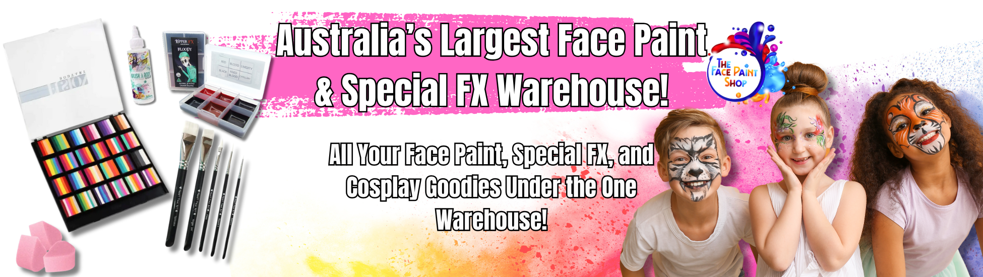 The Face Paint Shop. The Original Store, and Australia's Largest Face Paint and Special FX Warehouse! Find all your face paint, cosplay, and special FX products in one place.