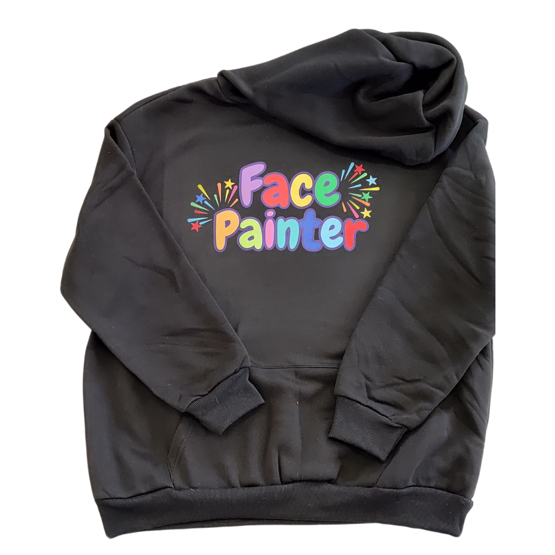 Rainbow Stars! Face Painting Hoodie - Black