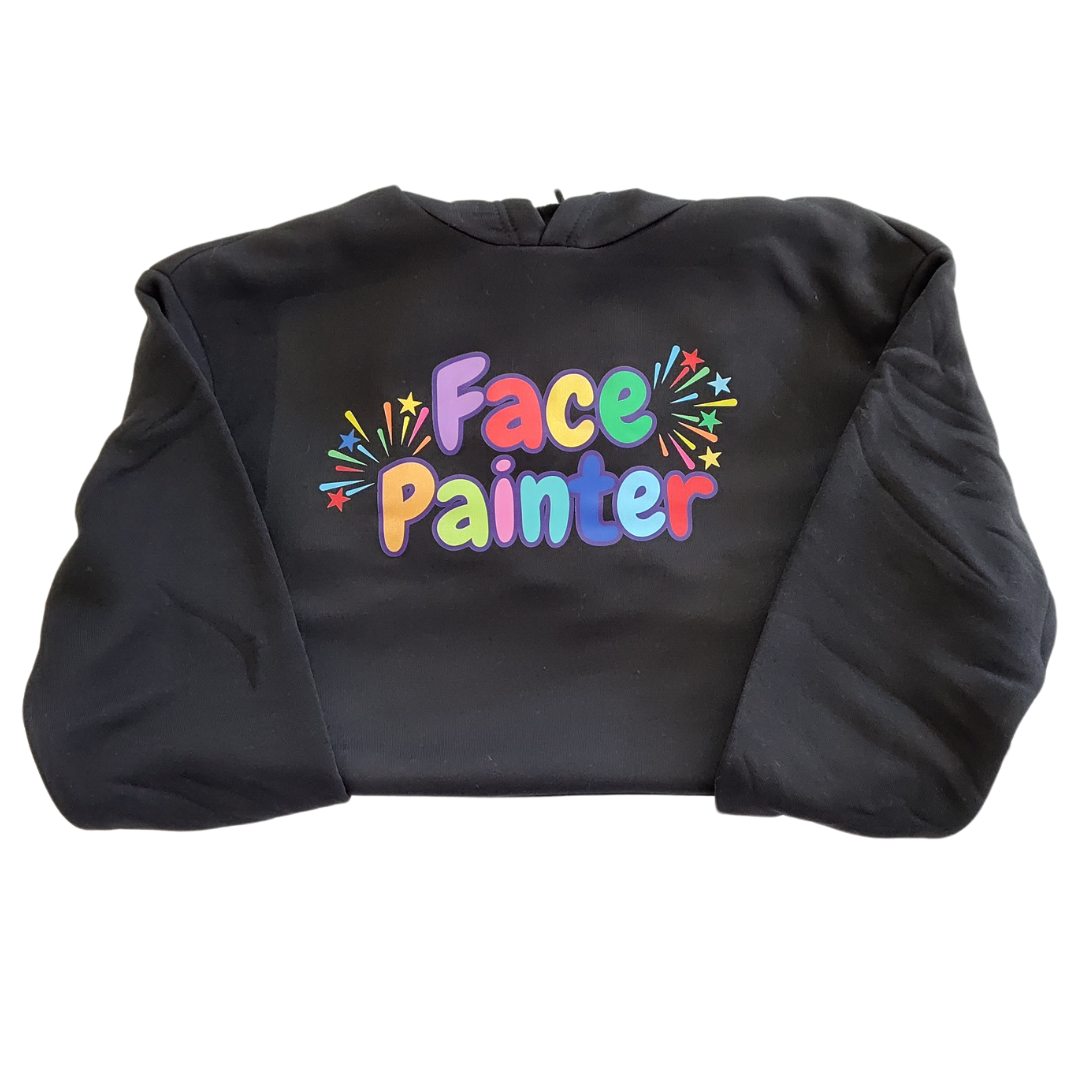 Rainbow Stars! Face Painting Hoodie - Black