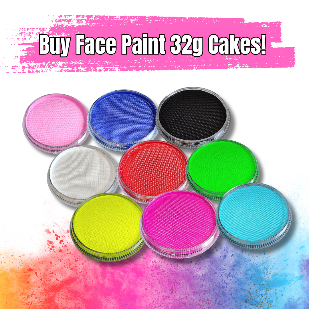 Many Assorted colorful face paint cakes available at Australia's Largest Face Paint Warehouse.