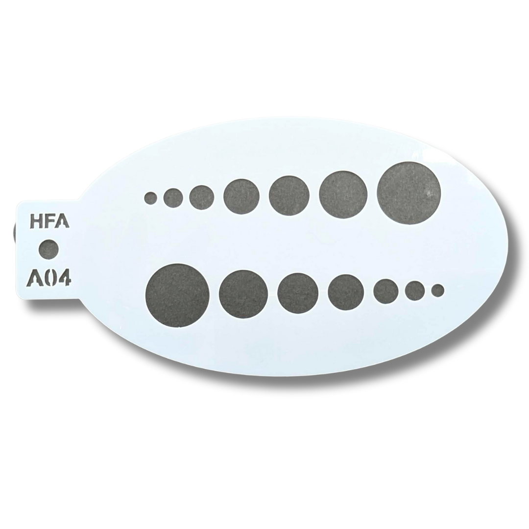 Face Painting Stencil - A04 Polka Dots