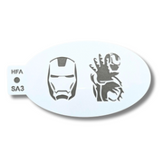 Face Painting Stencil - SA3 Man of Iron