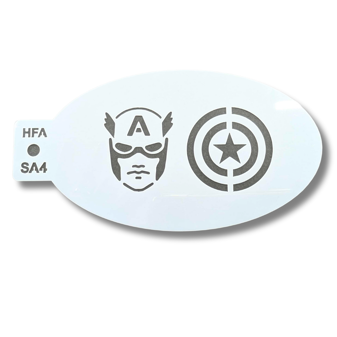 Face Painting Stencil - SA4 Cap't USA