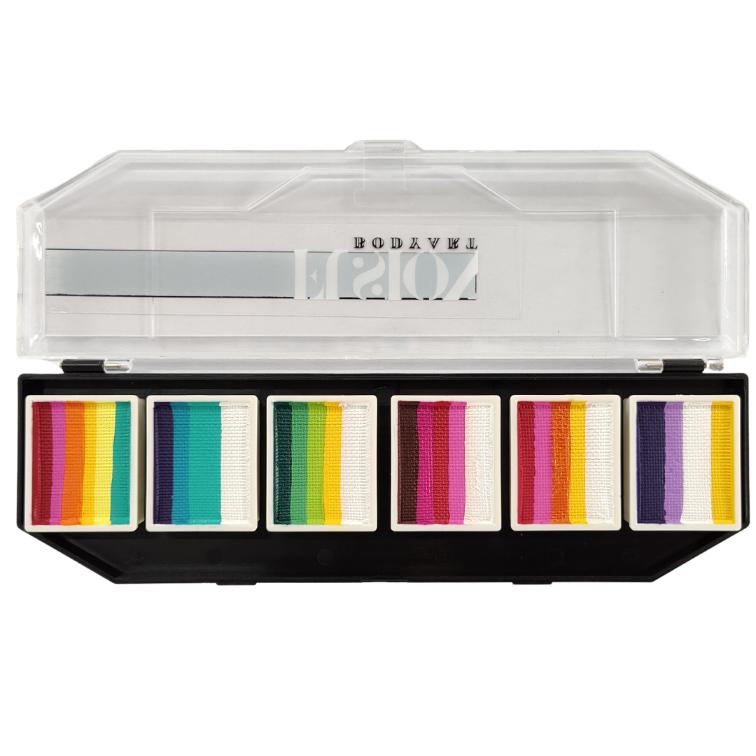 Fusion Body Art Face Painting Palette - Leanne's Rainbow Flower