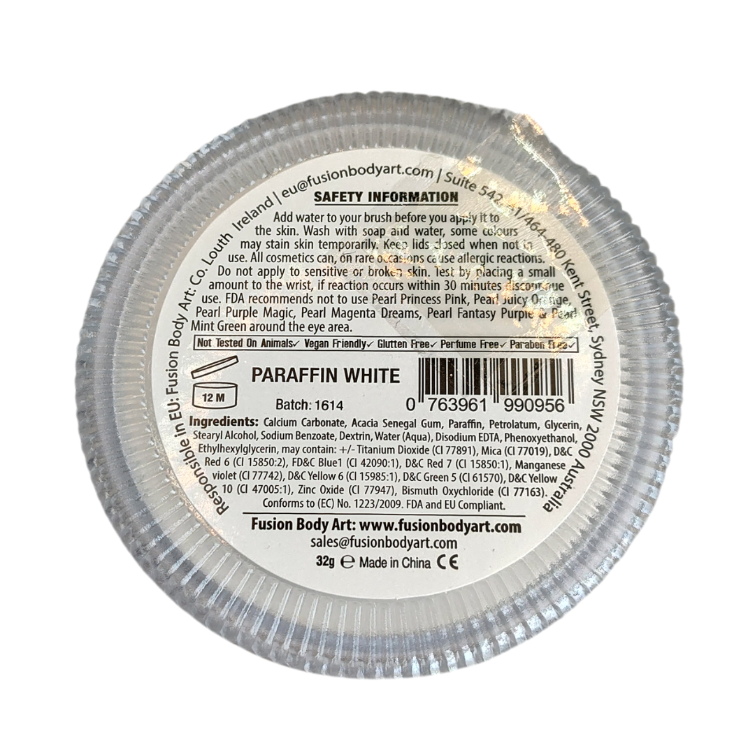 Fusion Body Art Face Paint Cake Prime - Paraffin White 32g