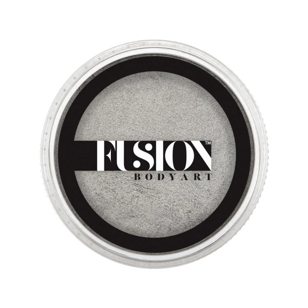 Fusion Body Art Face Paint Cake Pearl - Metallic Silver 25g