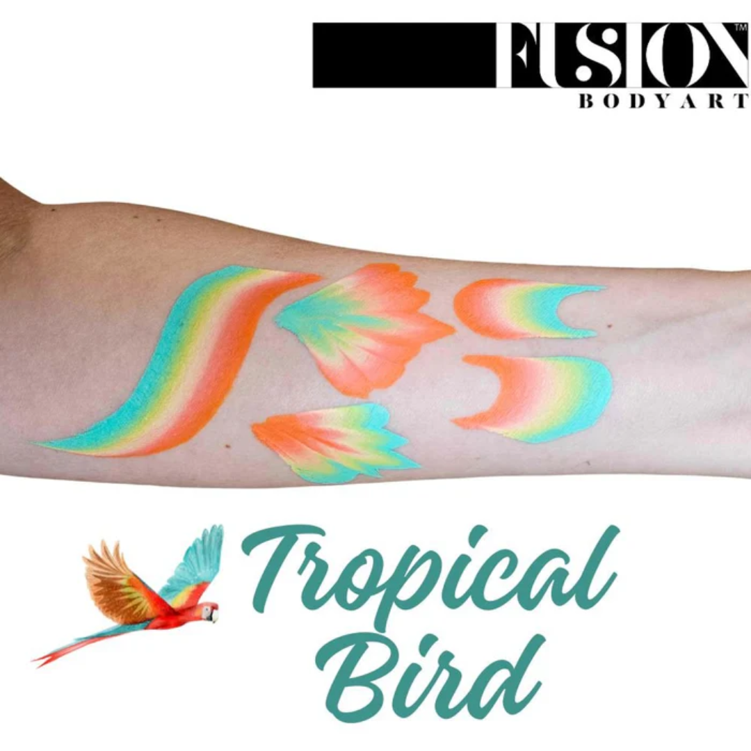 Fusion Body Art Face Painting Split Cake 30g - Tropical Bird