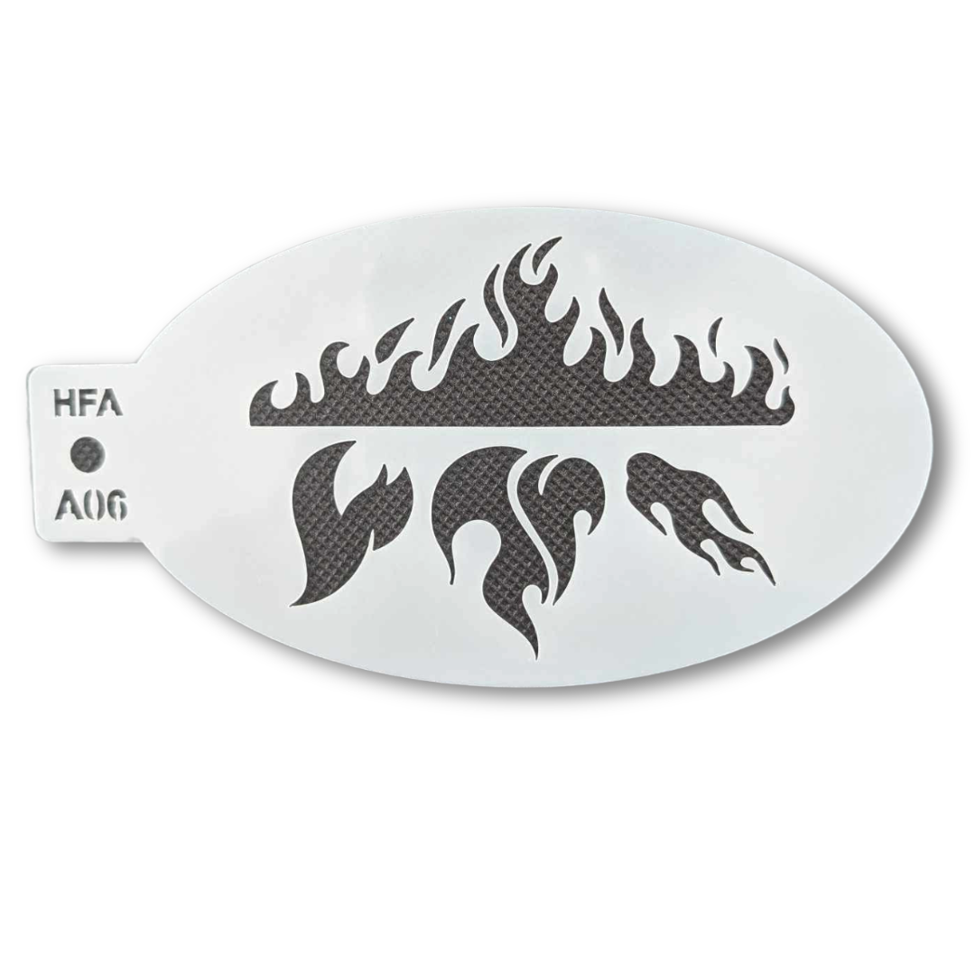 Face Painting Stencil - A06 Flames