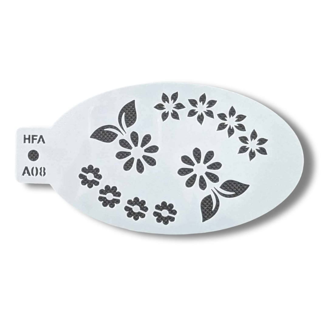 Face Painting Stencil - A08 Garden Flowers