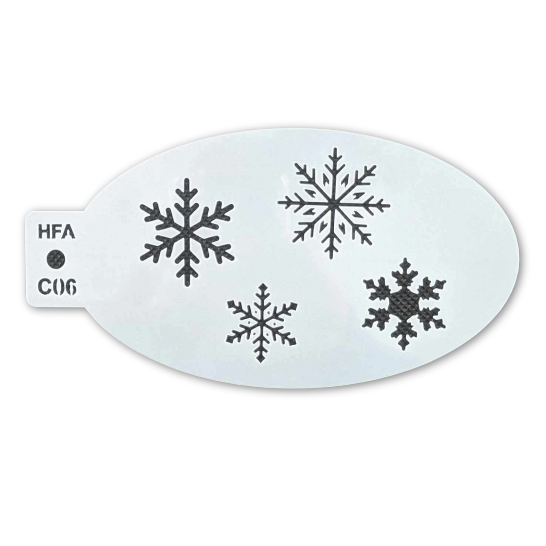 Face Painting Stencil - C06 Snowflakes