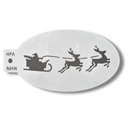 Face Painting Stencil - C08 Santa Sleigh
