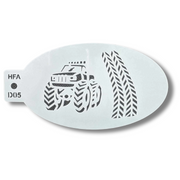 Face Painting Stencil - D05 Monster Truck & Tire Tread