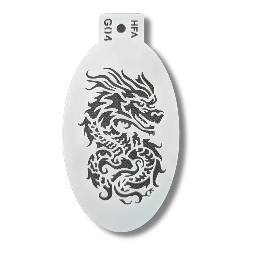 Face Painting Stencil - G04 Dragon Power