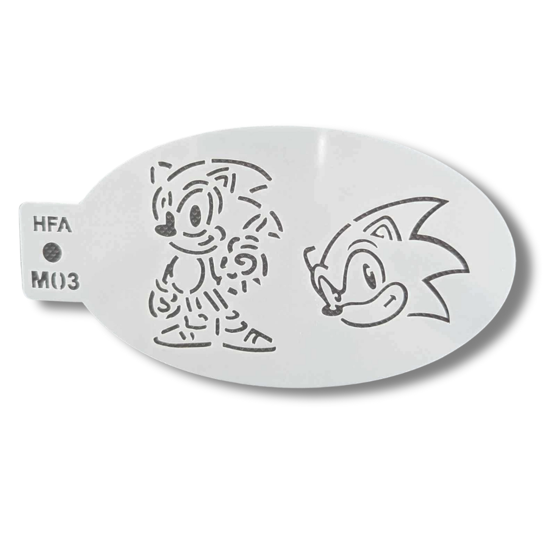 Face Painting Stencil - M03 Sonic