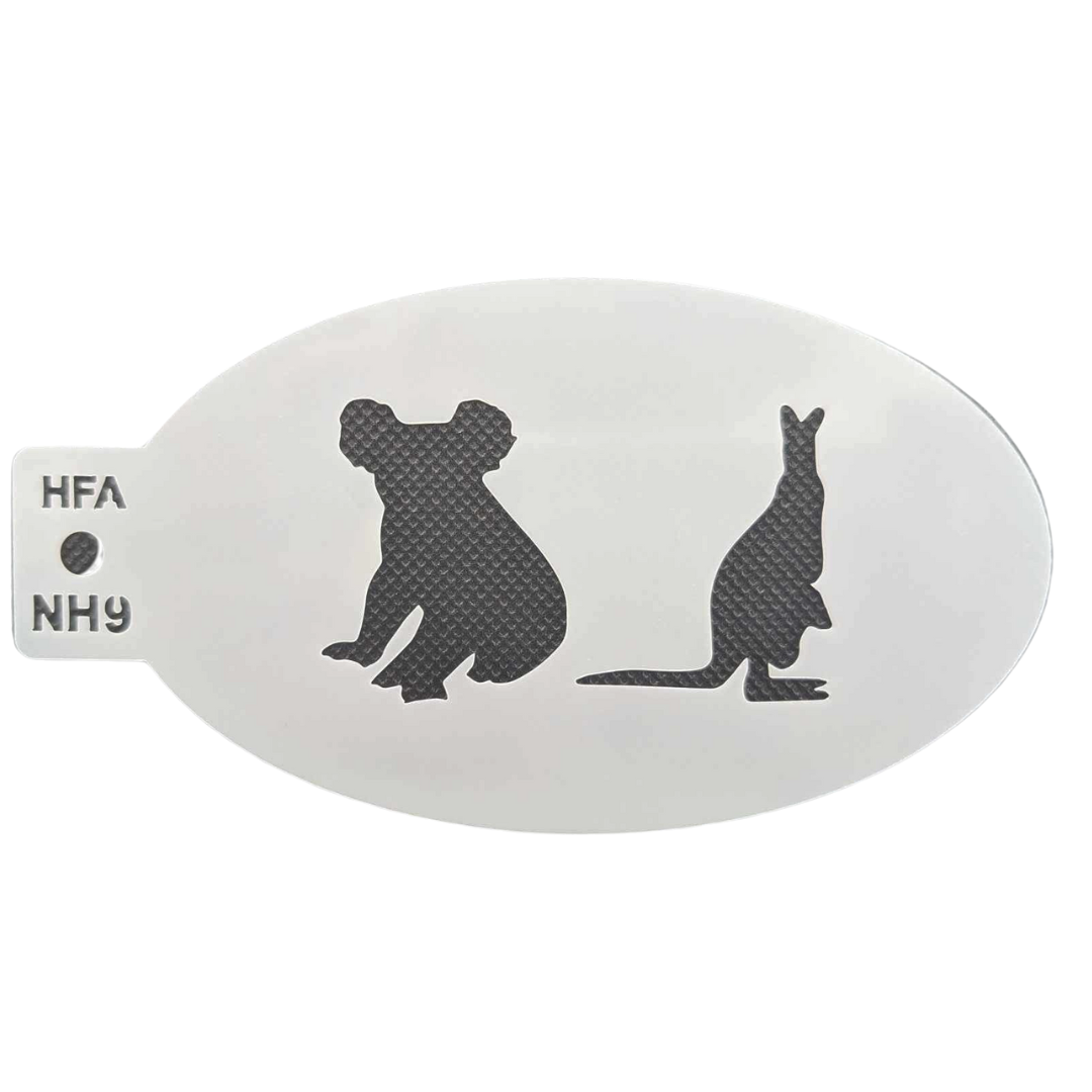 Face Painting Stencil - NH9 Koala & Kangaroo