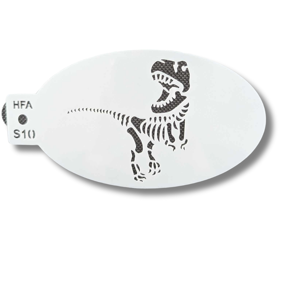 Face Painting Stencil - S10 Bonesy T-Rex