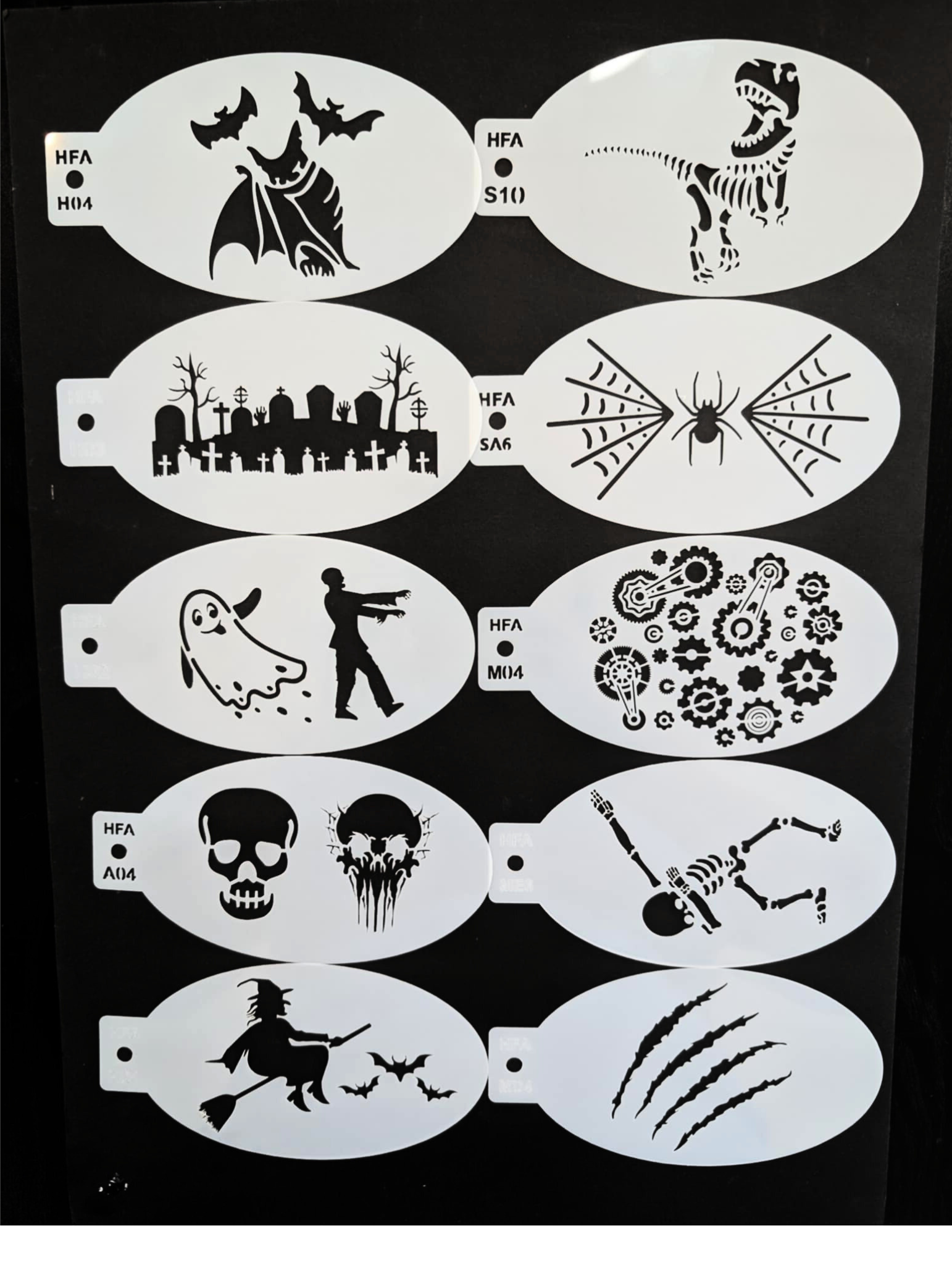 Face Painting Stencil - Halloween Stencils Collection