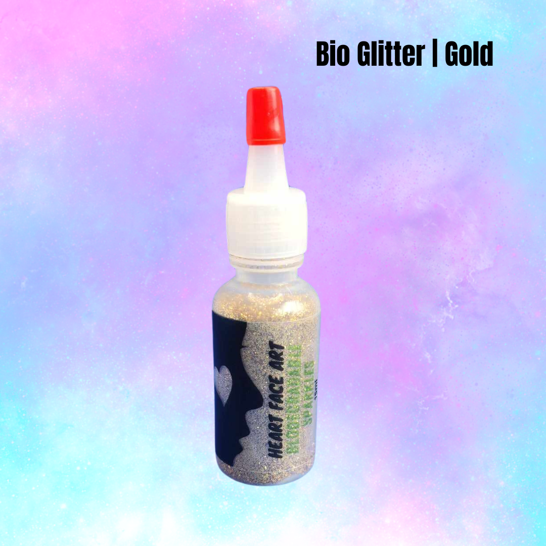 Heart Face Art Bio Glitter 15ml - Gold