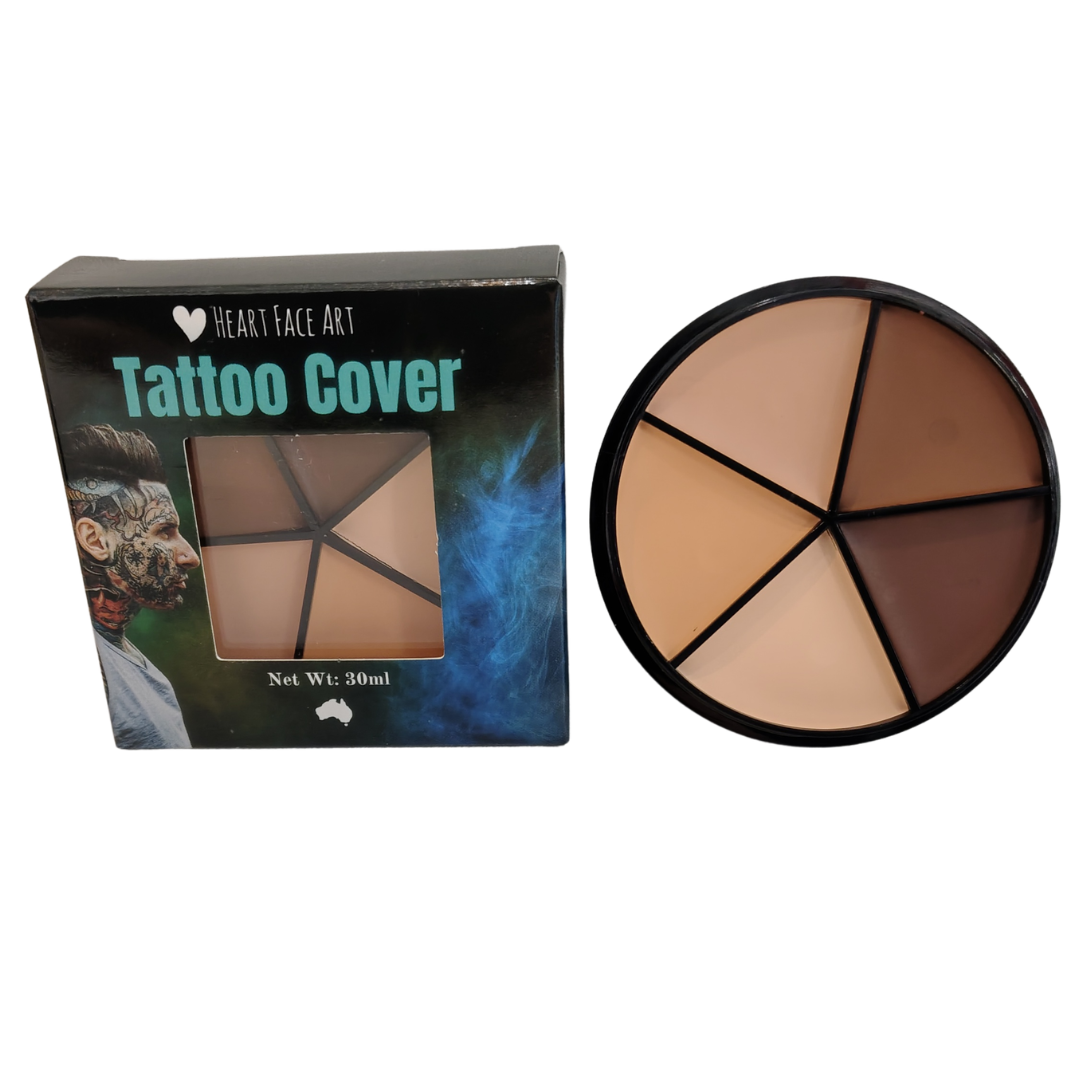 Heart Face Art SFX Tattoo Cover Wheel