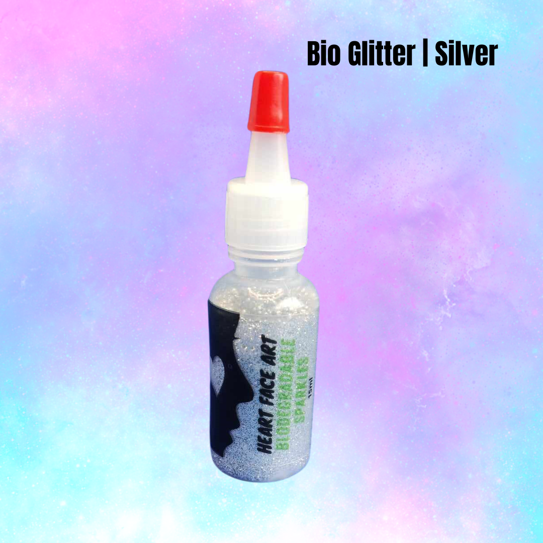 Heart Face Art Bio Glitter 15ml - Silver