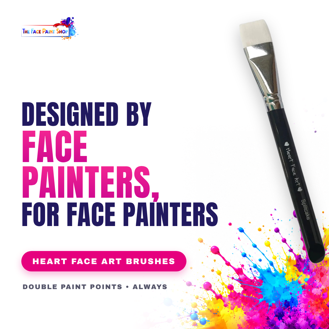 Buy Heart Face Art Face Painting Brushes. Brushes designed by Face Painters for Face Painters, available at The Face Paint Shop!
