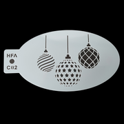 Face Painting Stencil - C02 Christmas Baubles