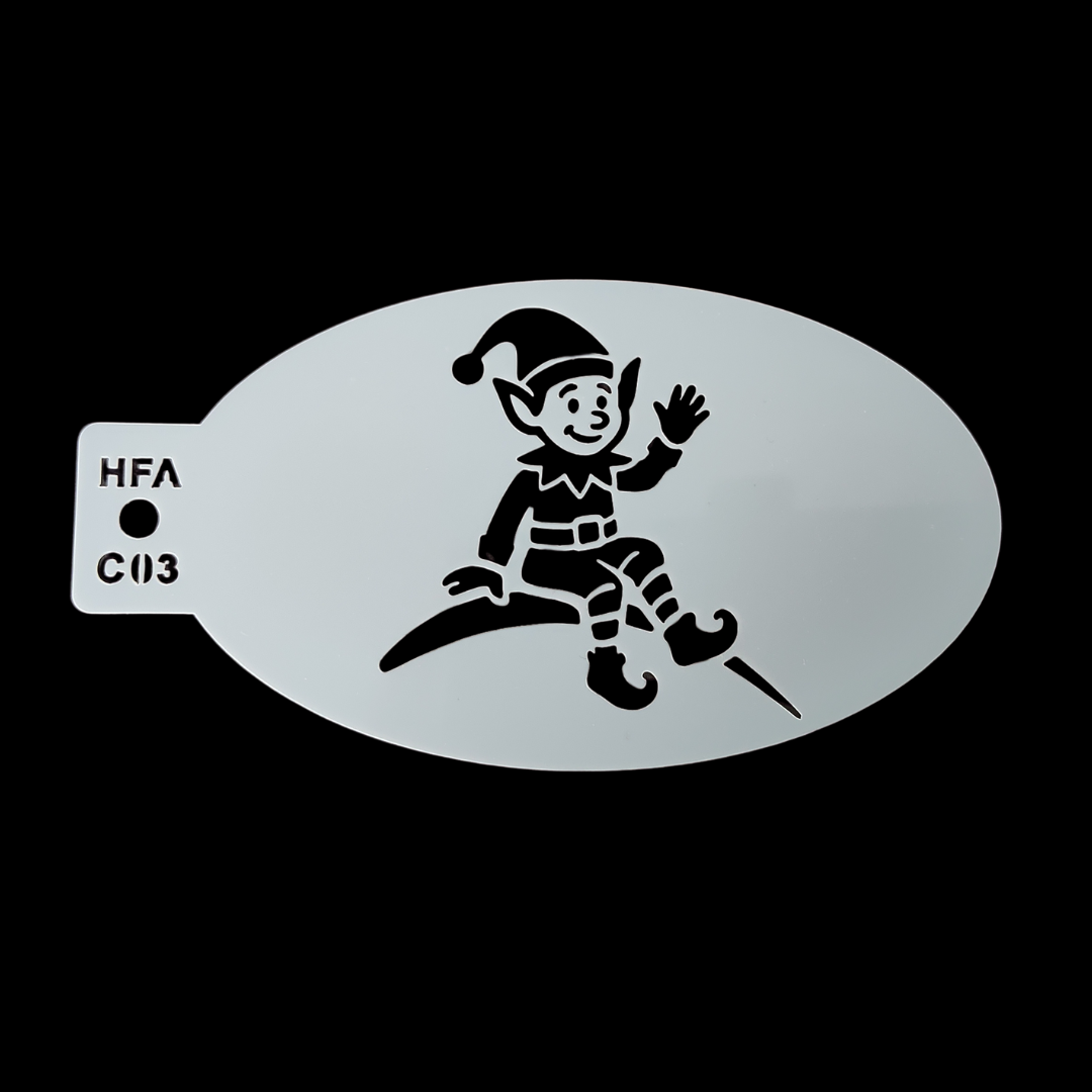 Face Painting Stencil - C03 Santa's Helper