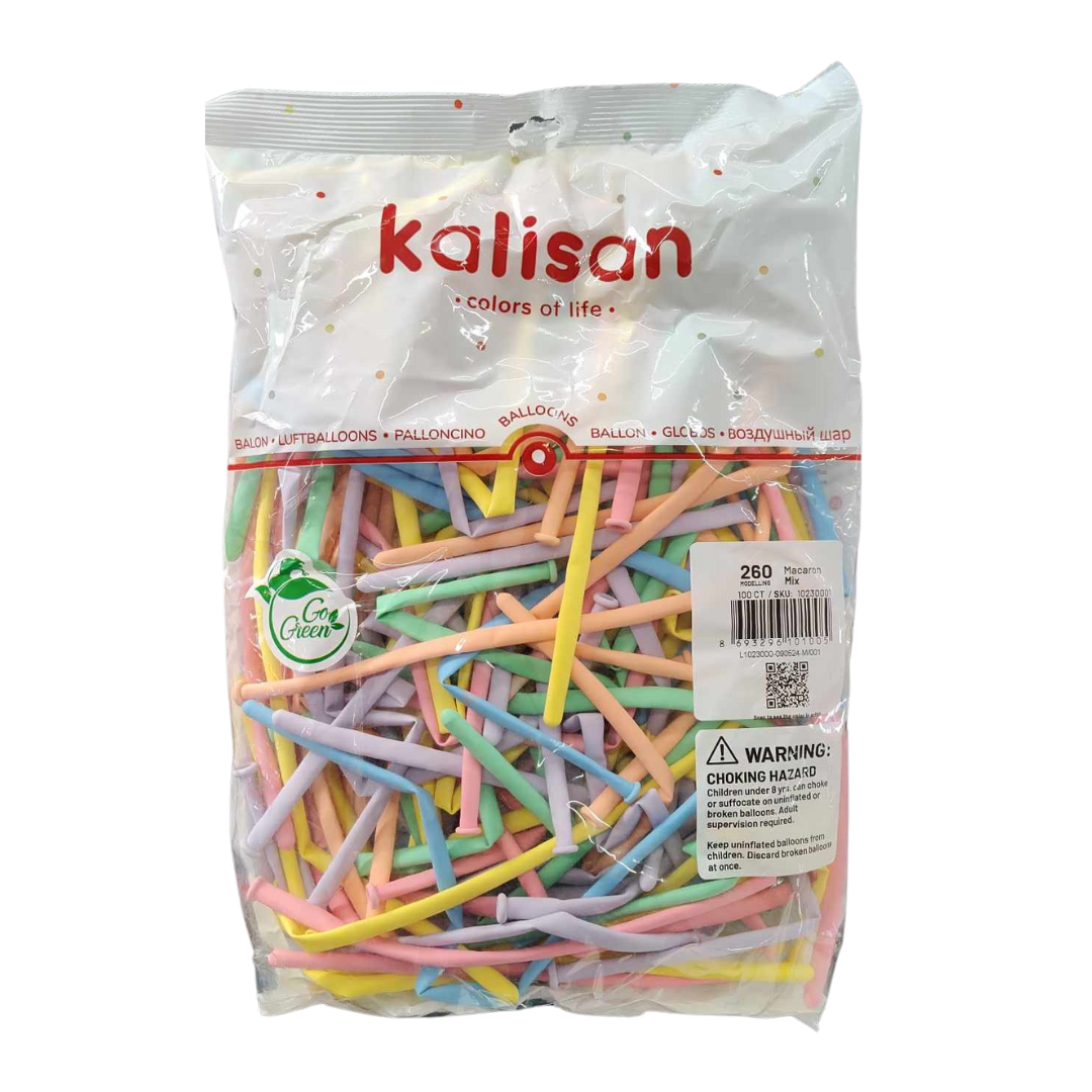 Kalisan Modelling Balloons 260 | Macaron Assortment
