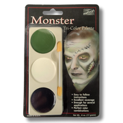 Mehron Tri-Colour Make Up Palette | Monster