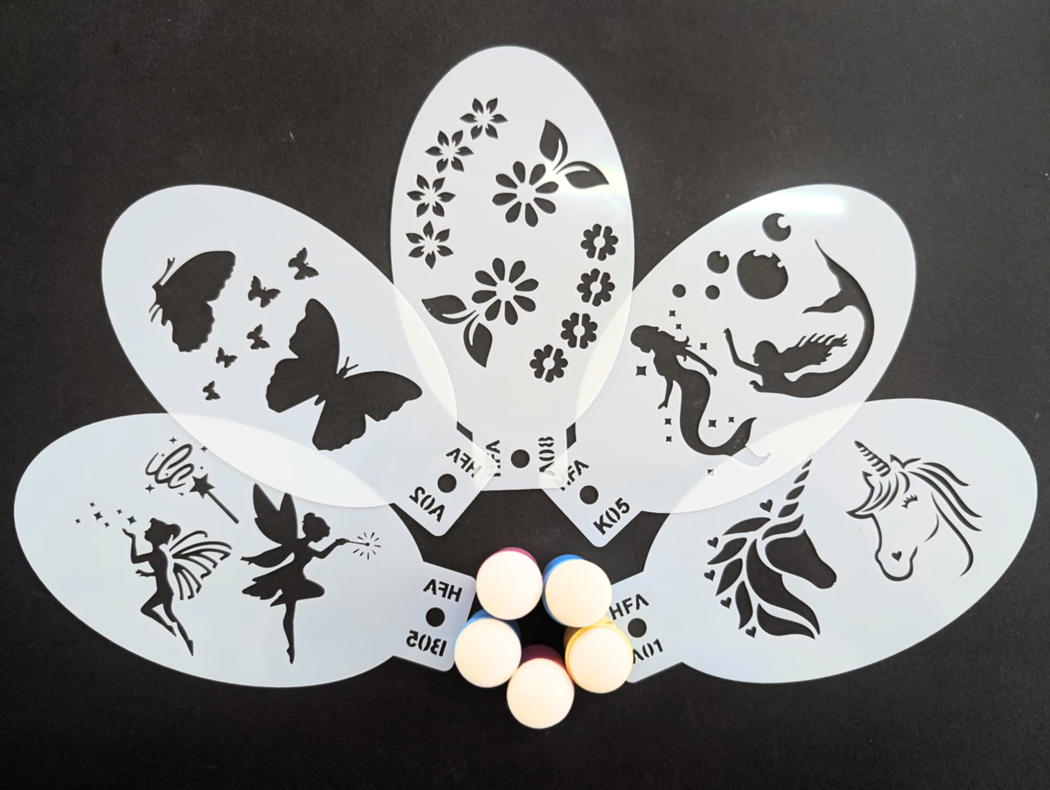 Face Painting Stencil Bundle -  Pretty and Dainty