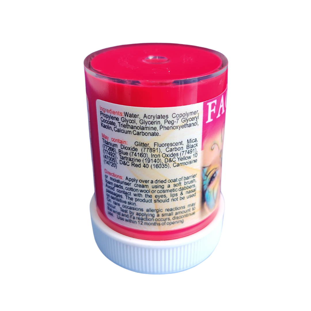 Radical Paints Face Paint 40ml - Fluro Neon UV Red