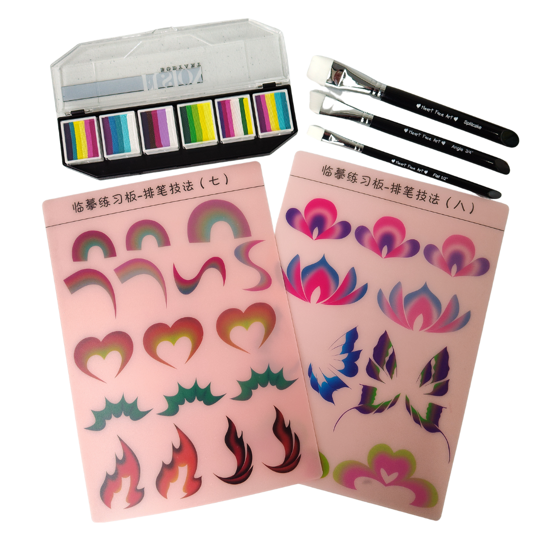 Practice Face Painting | Split Cake Practice Pack