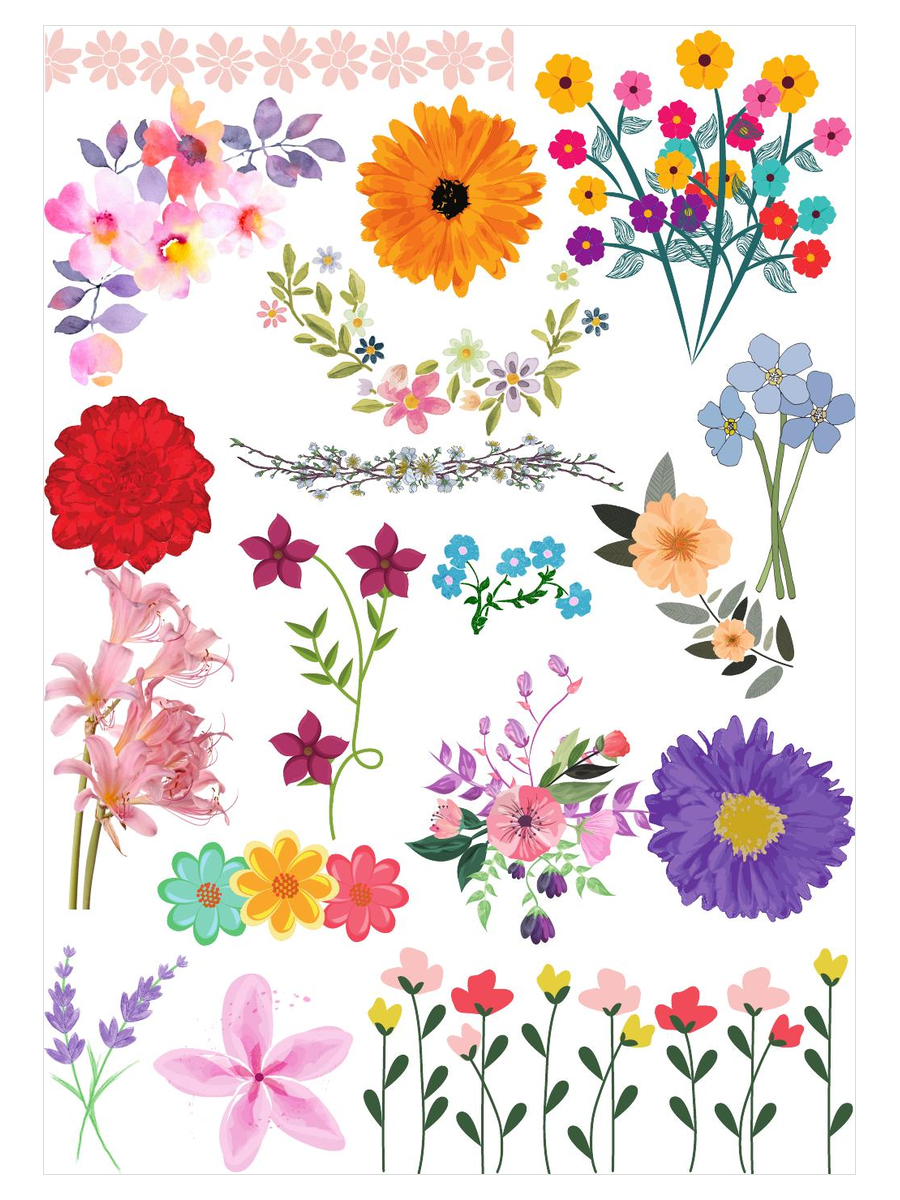 Flowers Inspirations free downloadable face painting mood board from The Face Paint Shop