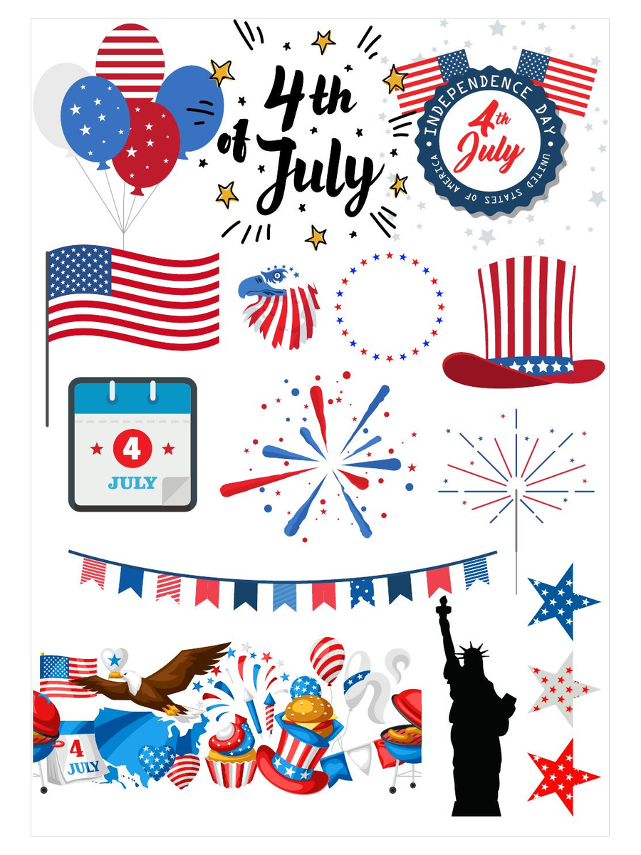 Fourth of July Inspirations free downloadable face painting mood board from The Face Paint Shop