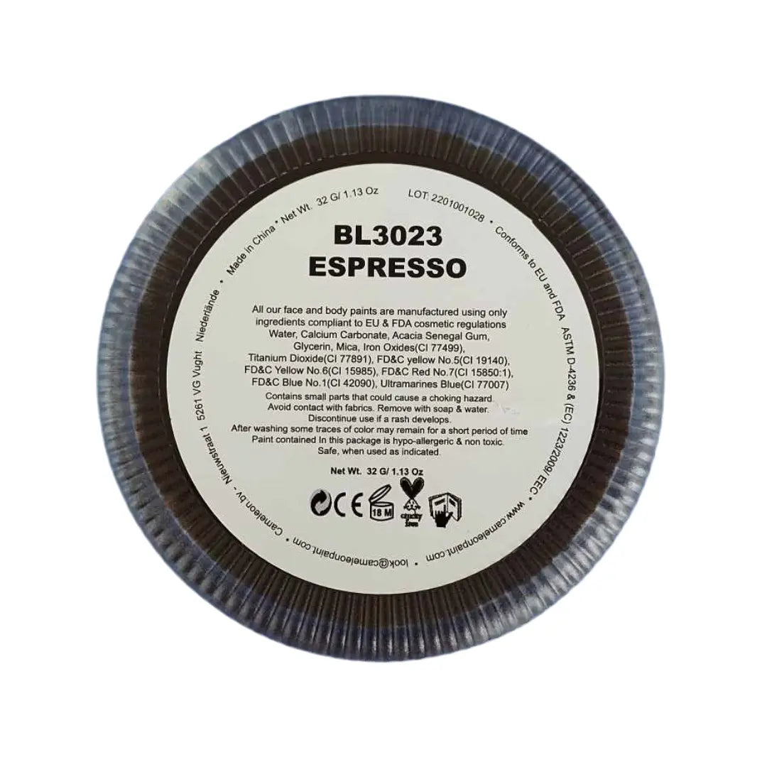 Buy Cameleon Base Line 32g - Espresso and professional face & body paint for beginners in Australia. Where to buy face paint near me.