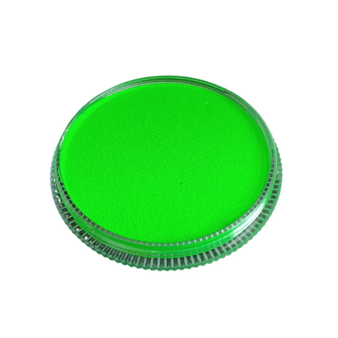 Buy Cameleon Base Line UV 32g - Kryptonite Green and professional face & body paint for beginners in Australia. Where to buy face paint near me.