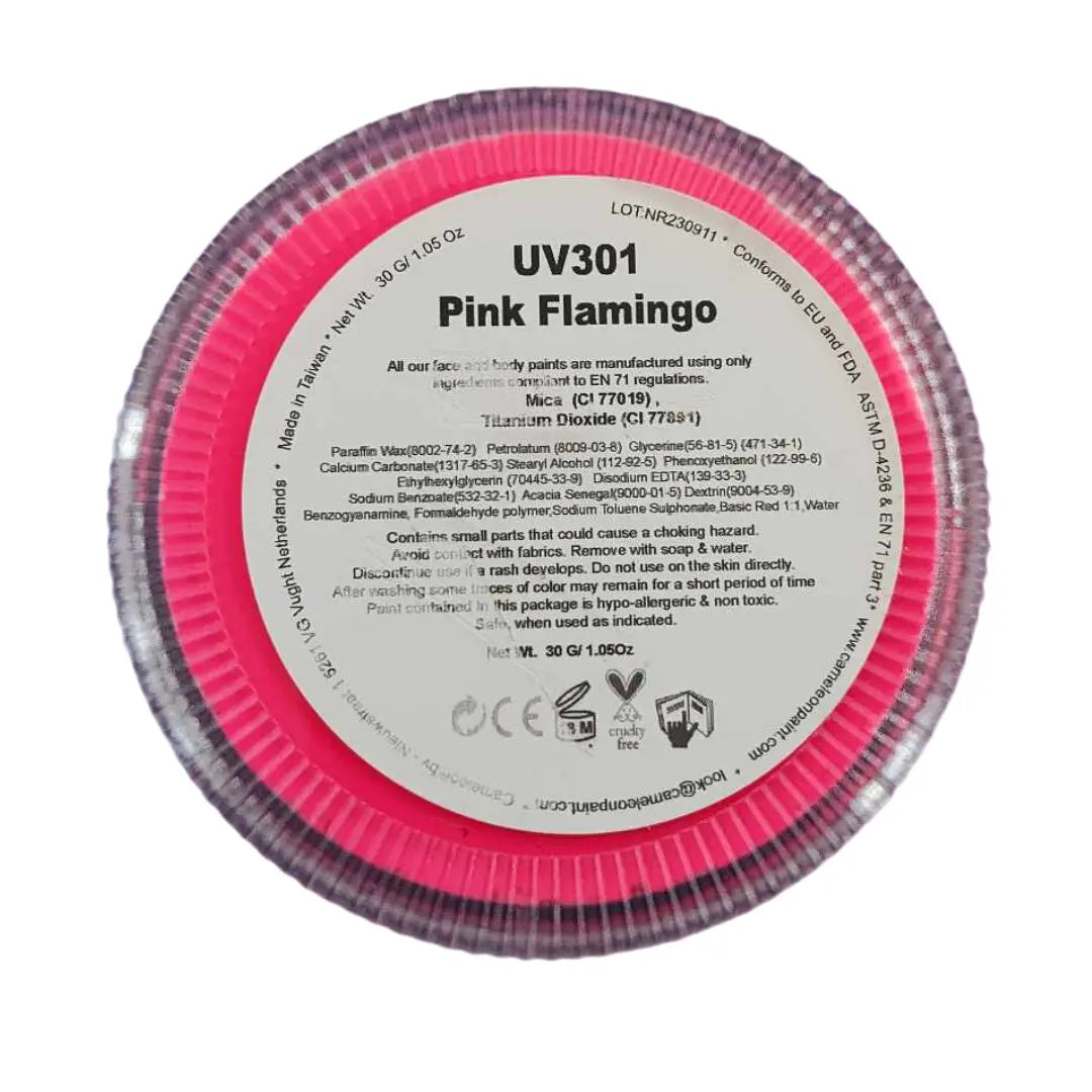 Buy Cameleon Base Line UV 32g - Pink Flamingo and professional face & body paint for beginners in Australia. Where to buy face paint near me.