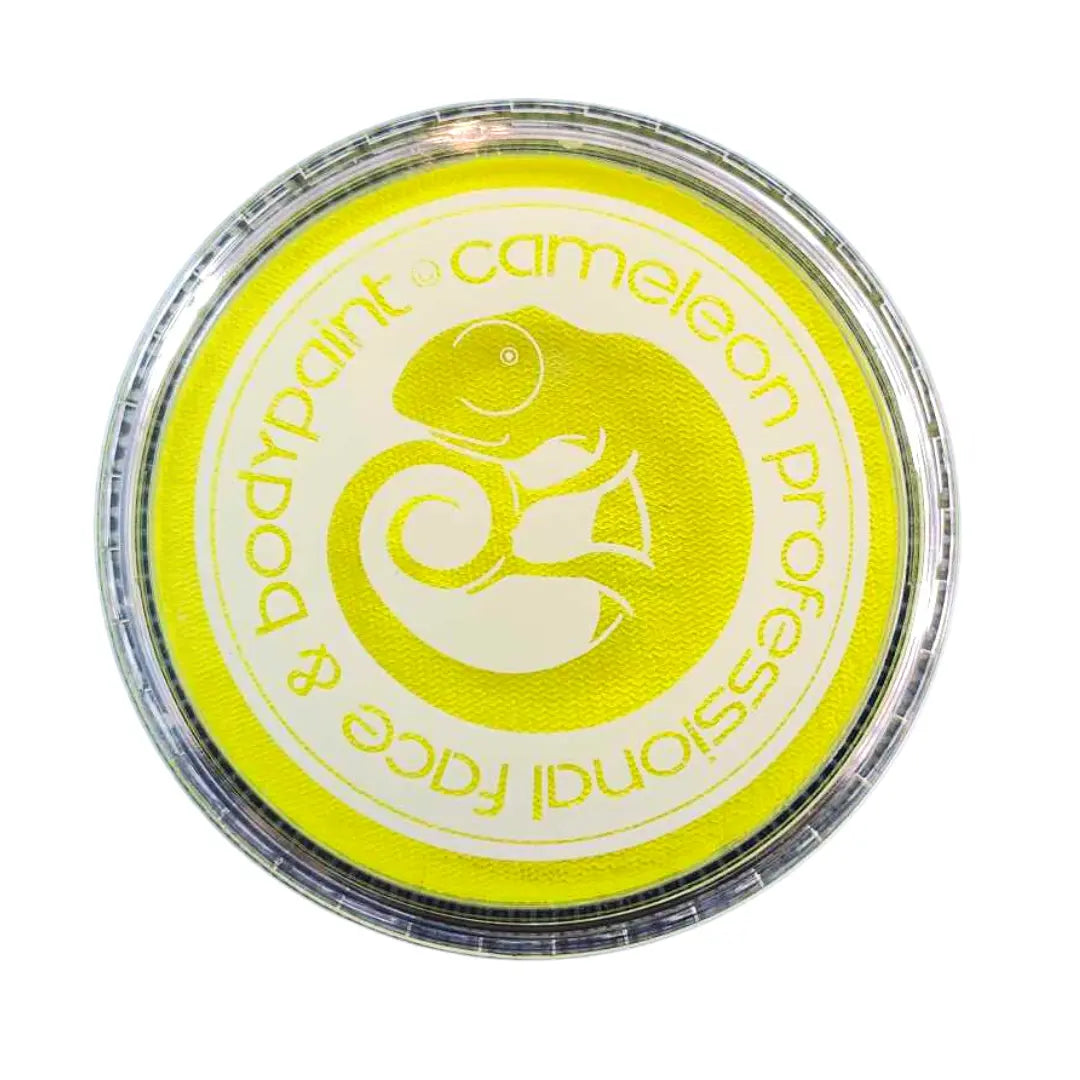 Buy Cameleon Base Line UV 32g - Toxic (Yellow) and professional face & body paint for beginners in Australia. Where to buy face paint near me.