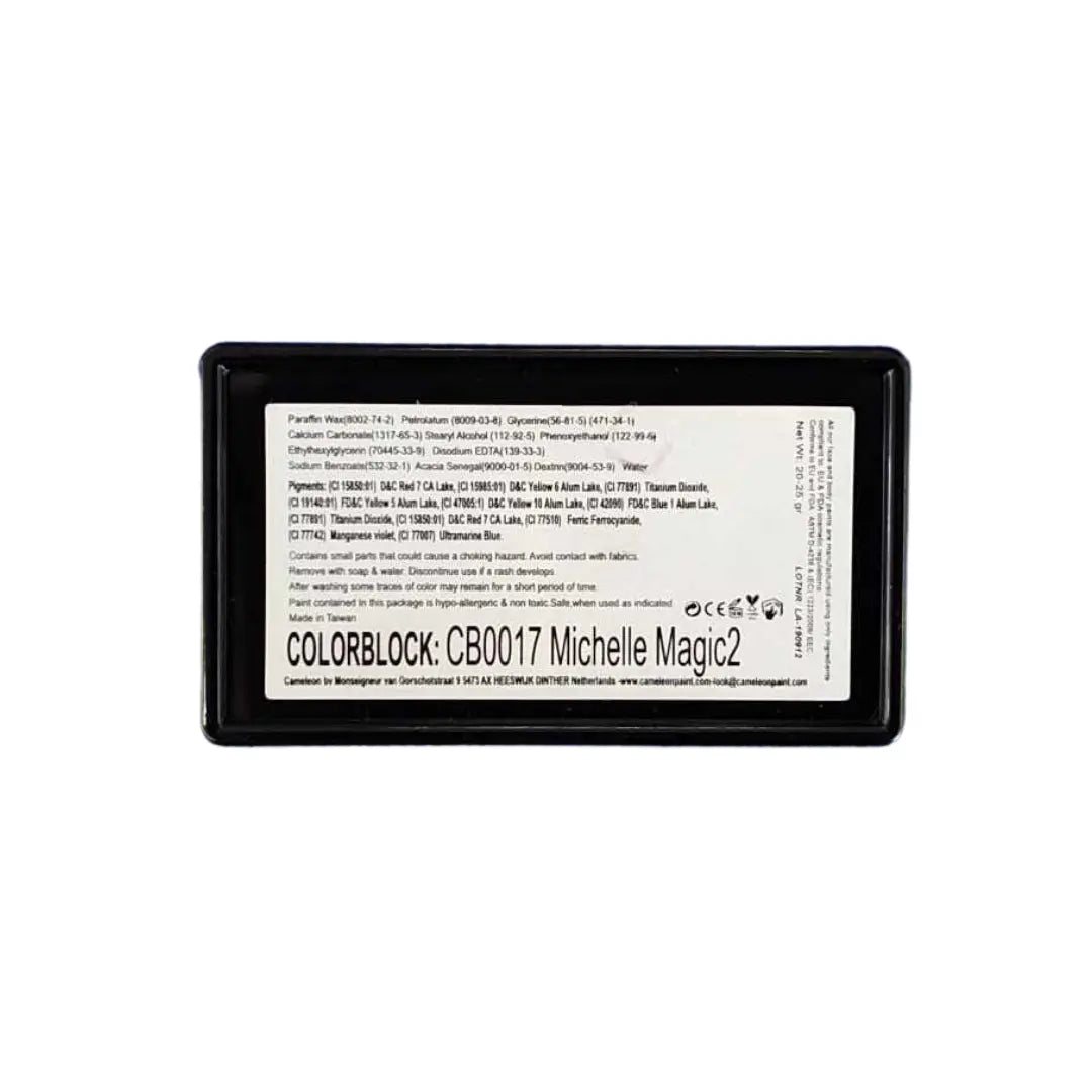 Buy Cameleon Colourblock 30g - Michelle's Magic and professional face & body paint for beginners in Australia. Where to buy face paint near me.